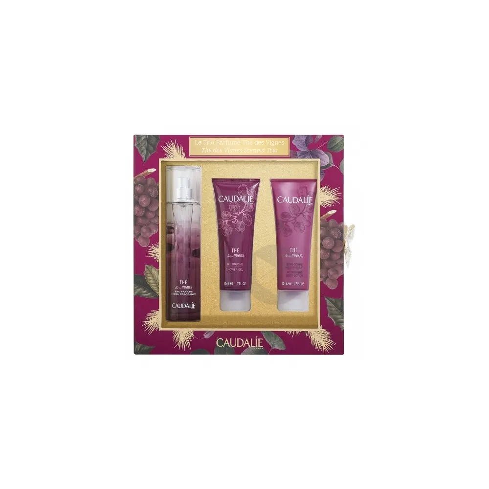 Caudalie علبة هدية Trio عطري Thé des Vignes