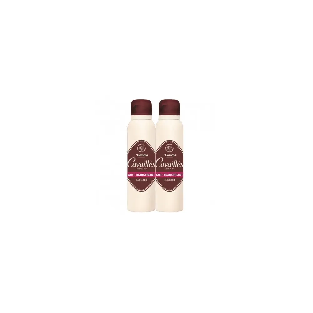CAVAILLÈS LOT DE 2 DEODORANT L'HOMME ANTI-TRANSPIRANT 48H SPRAY 2X150ML