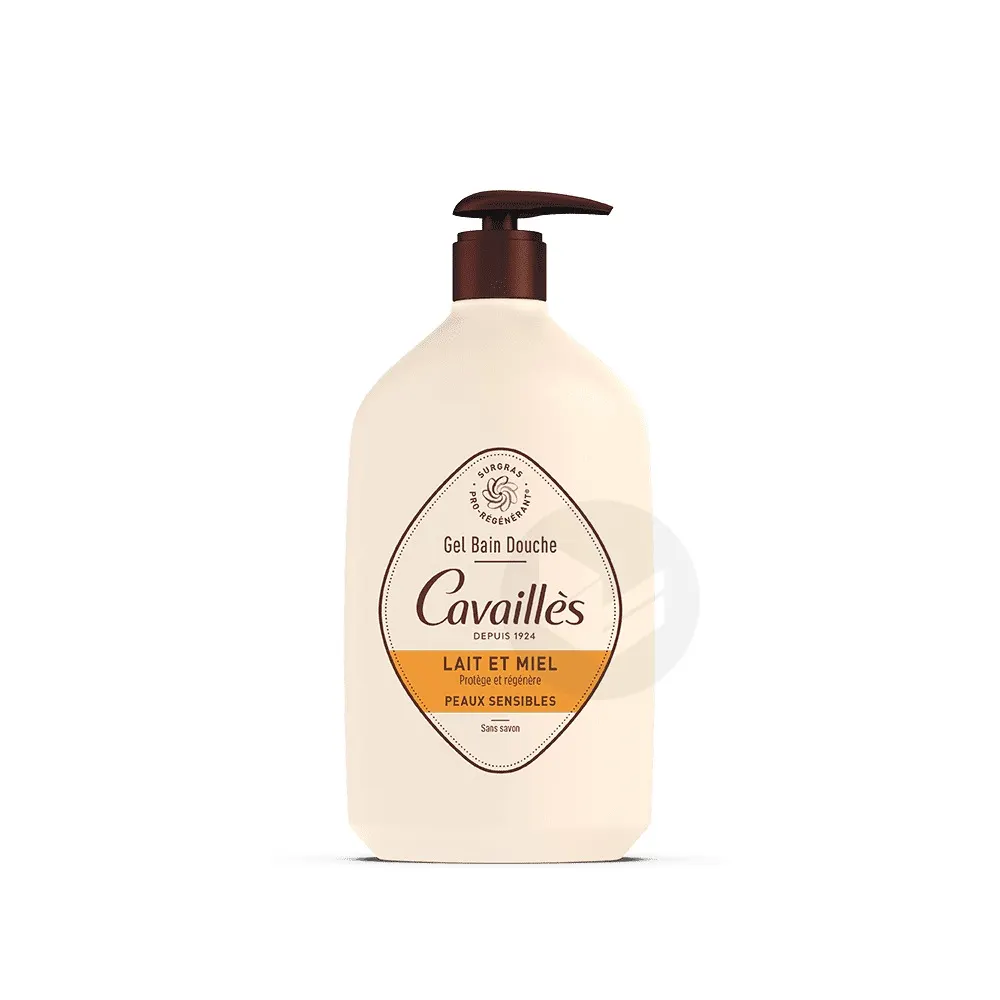 CAVAILLES Gel Surgras Bain & Douche Lait et Miel 400ml – Peaux Sensibles & Sèches