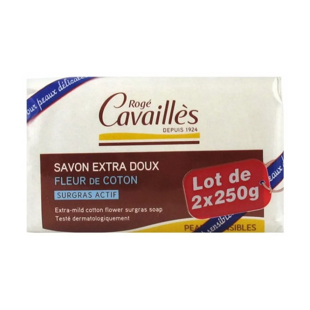 Cavaillès Savon Surgras Extra-Doux Fleur de Coton 2×250 g – Peaux Sensibles & Sécheresse