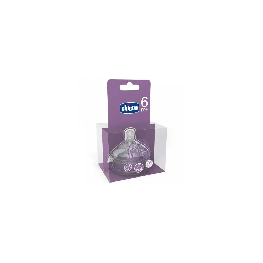 Chicco Tétine Silicone Step Up 3 – Flux Rapide – 2 Pièces