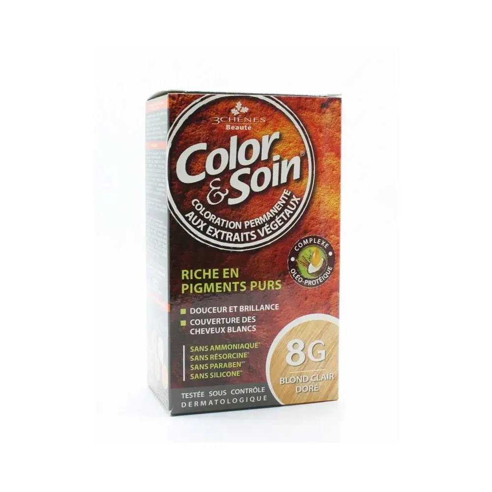 Color & Soin Coloration Permanente 8G Blond Clair Doré – Couleur Naturelle & Brillance