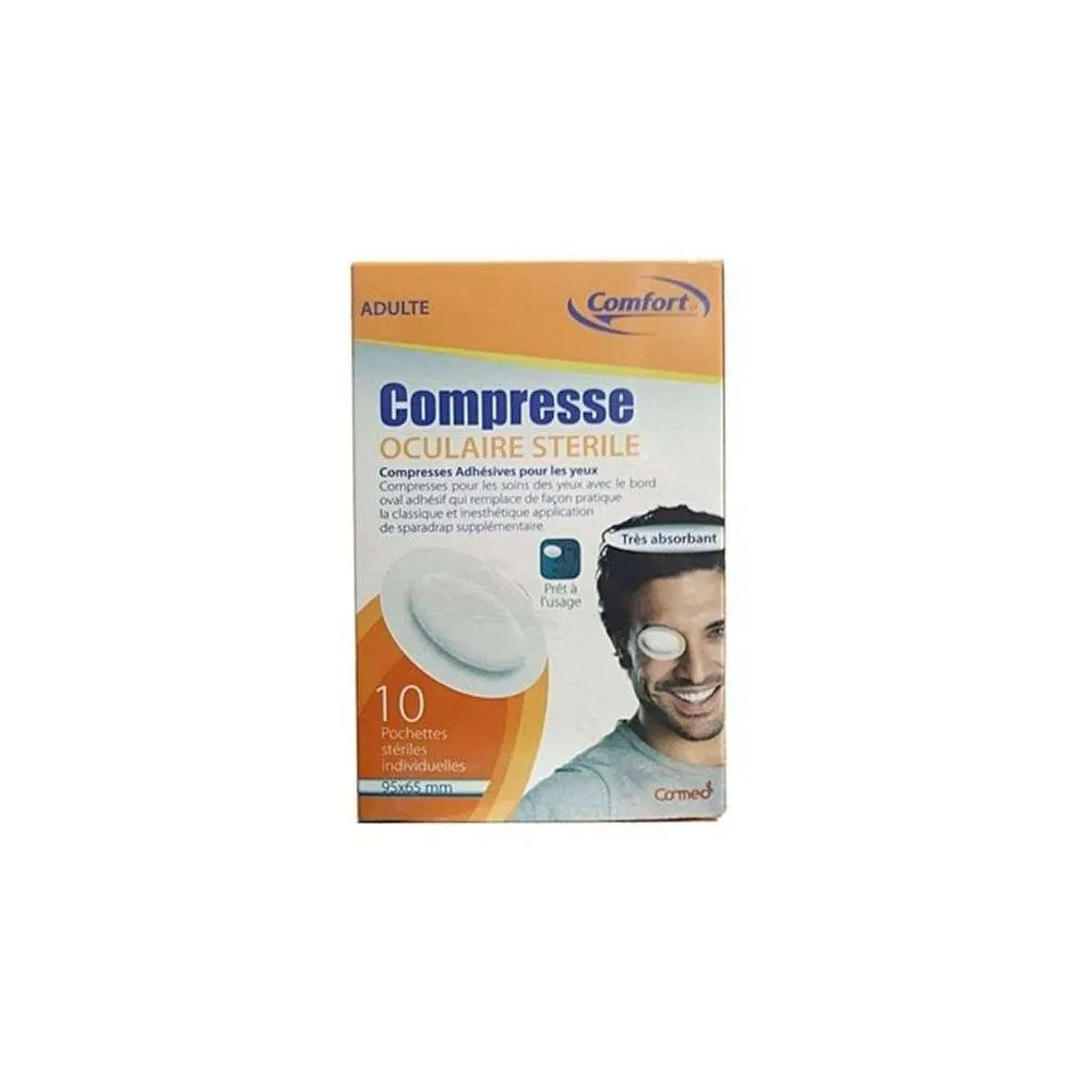 Comfort ضمادة عينية معقمة للكبار 6 أكياس 95*65 مم