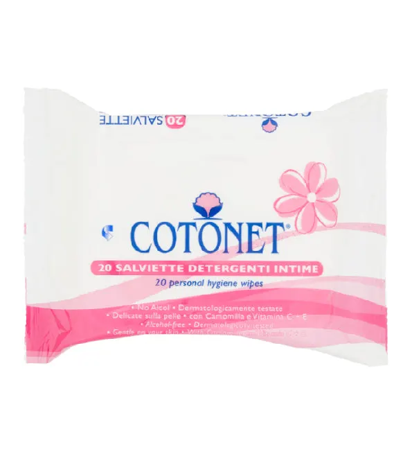 Cotonet Lingettes Intimes 20 Salviettes