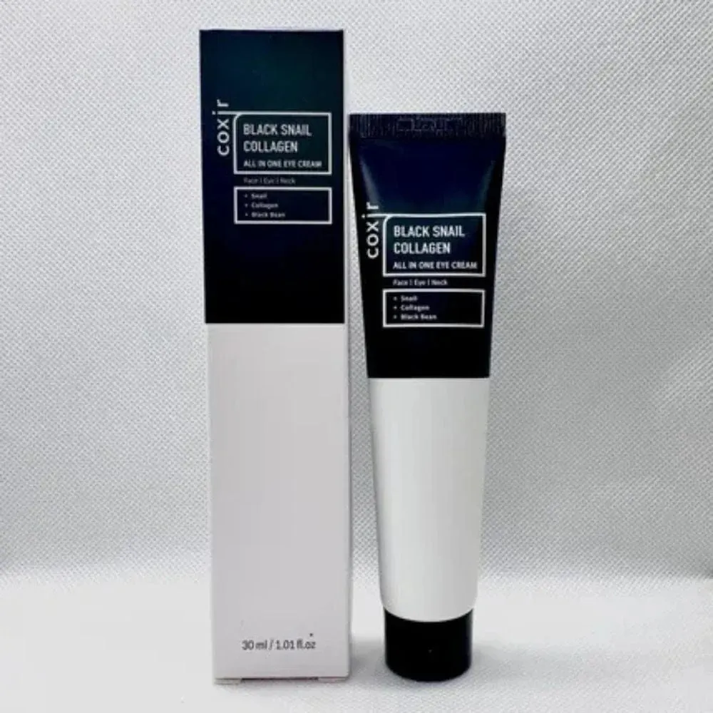 Coxir Black Snail Collagen Eye Cream 30 مل عناية بمحيط العينين مضادة للشيخوخة ومرممة