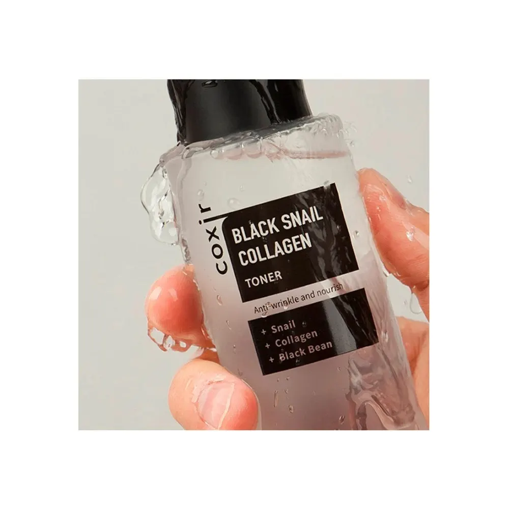Coxir Black Snail Collagen Toner 150 مل تونر مرمم ومرطب بإفراز الحلزون