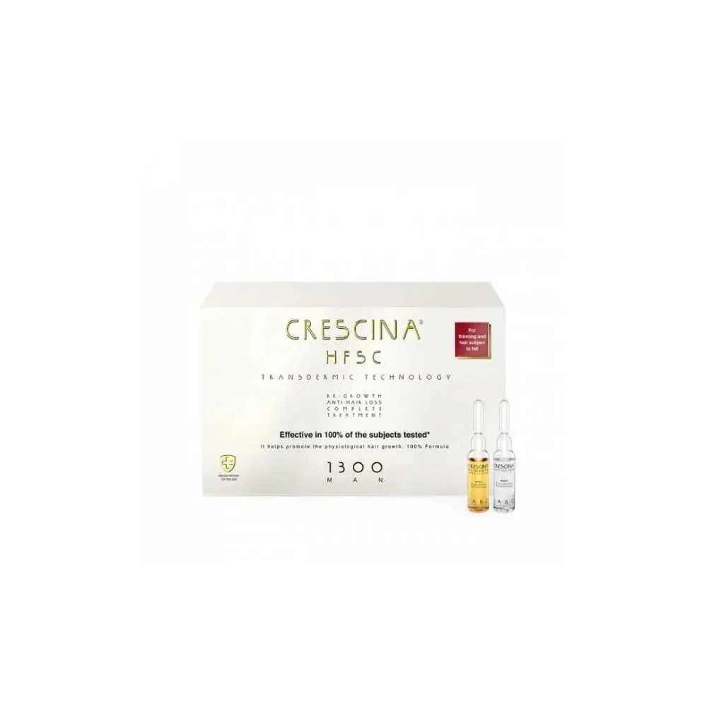 Crescina HFSC 1300 Man علاج كامل أمبولات ضد تساقط الشعر × 20