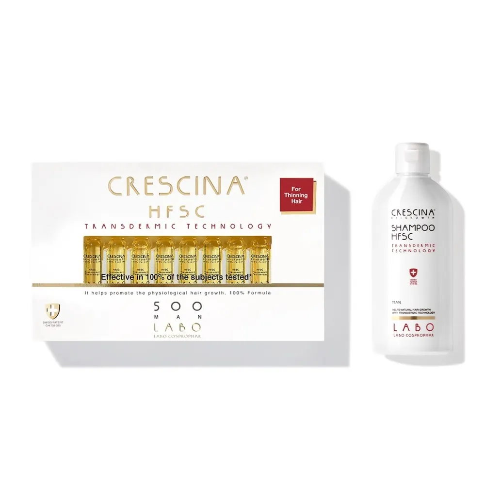 Crescina HFSC Transdermic علاج كامل 500 Man 10+10 × 3.5 مل