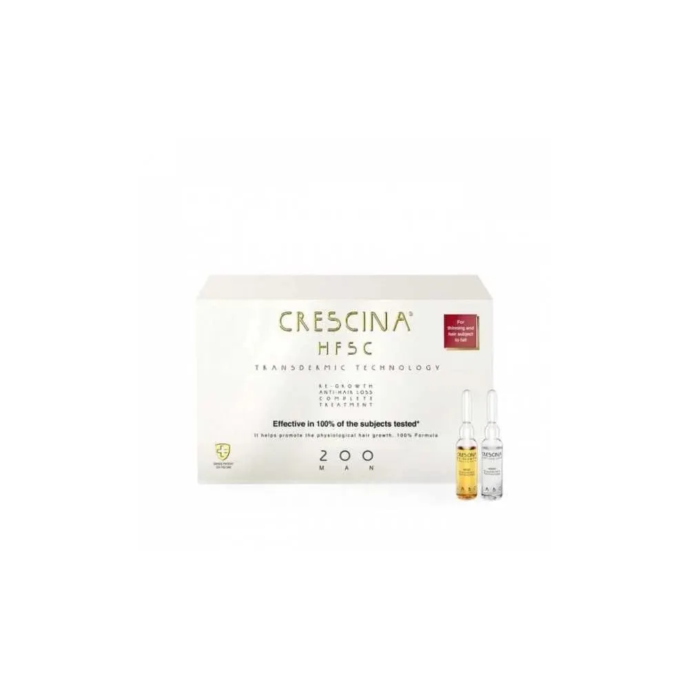 Crescina HFSC Transdermic علاج كامل 200 Man 10+10 أمبولة
