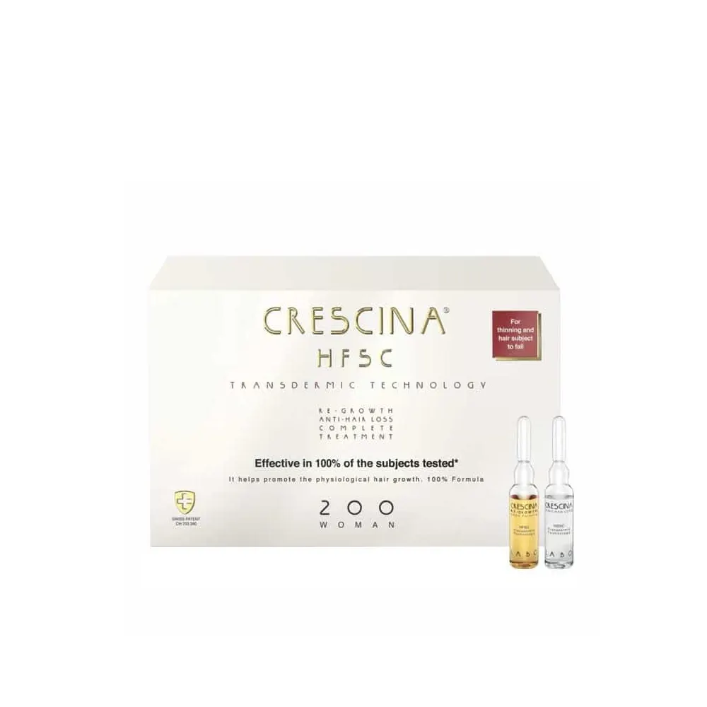 Crescina HFSC Transdermic علاج كامل 200 Woman 10+10 أمبولة