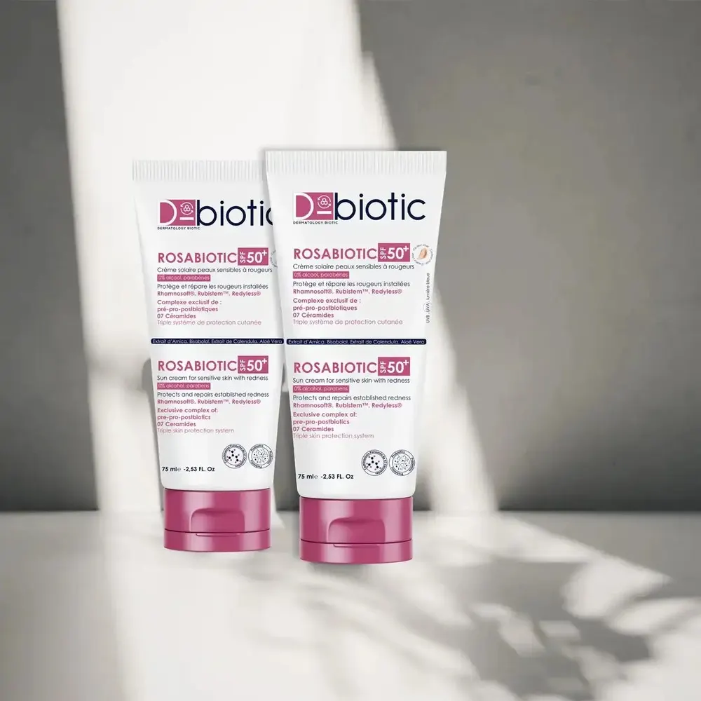 D BIOTIC ROSABIOTIC CREME SOLAIRE PEAUX SENSIBLES A ROUGEURS SPF50+ TEINTE CLAIR 75 ML