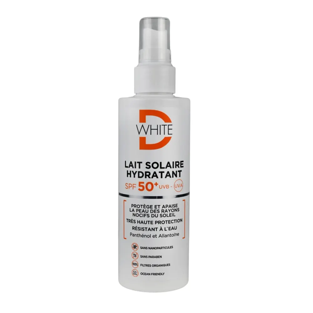 D-WHITE LAIT SOLAIRE HYDRATANT SPF 50+ 200 ML