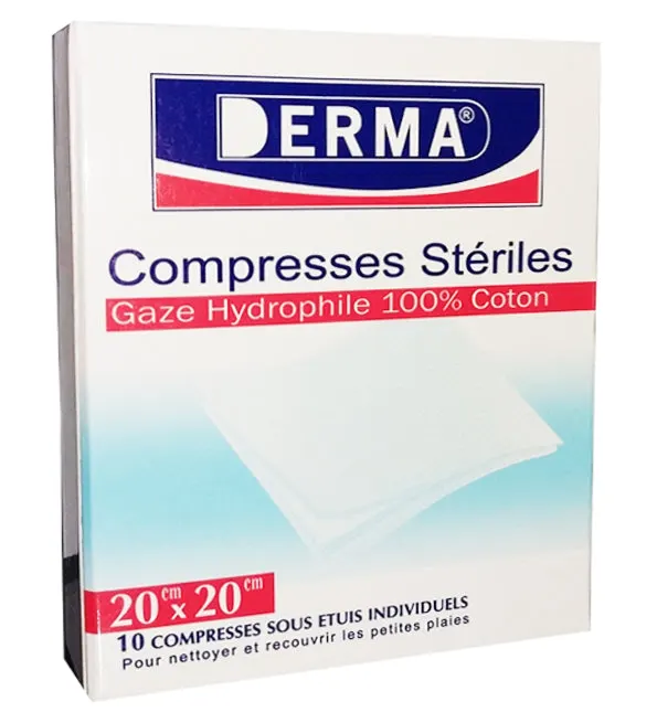 Derma ضمادات معقمة 20 × 20 سم – 10 قطع