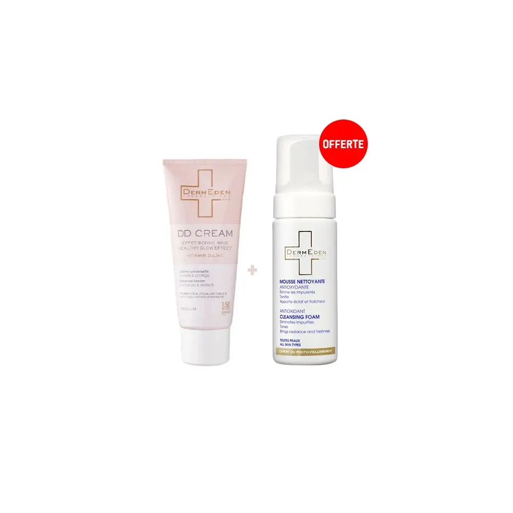 Dermeden Promo DD Cream medium + Mousse nettoyant