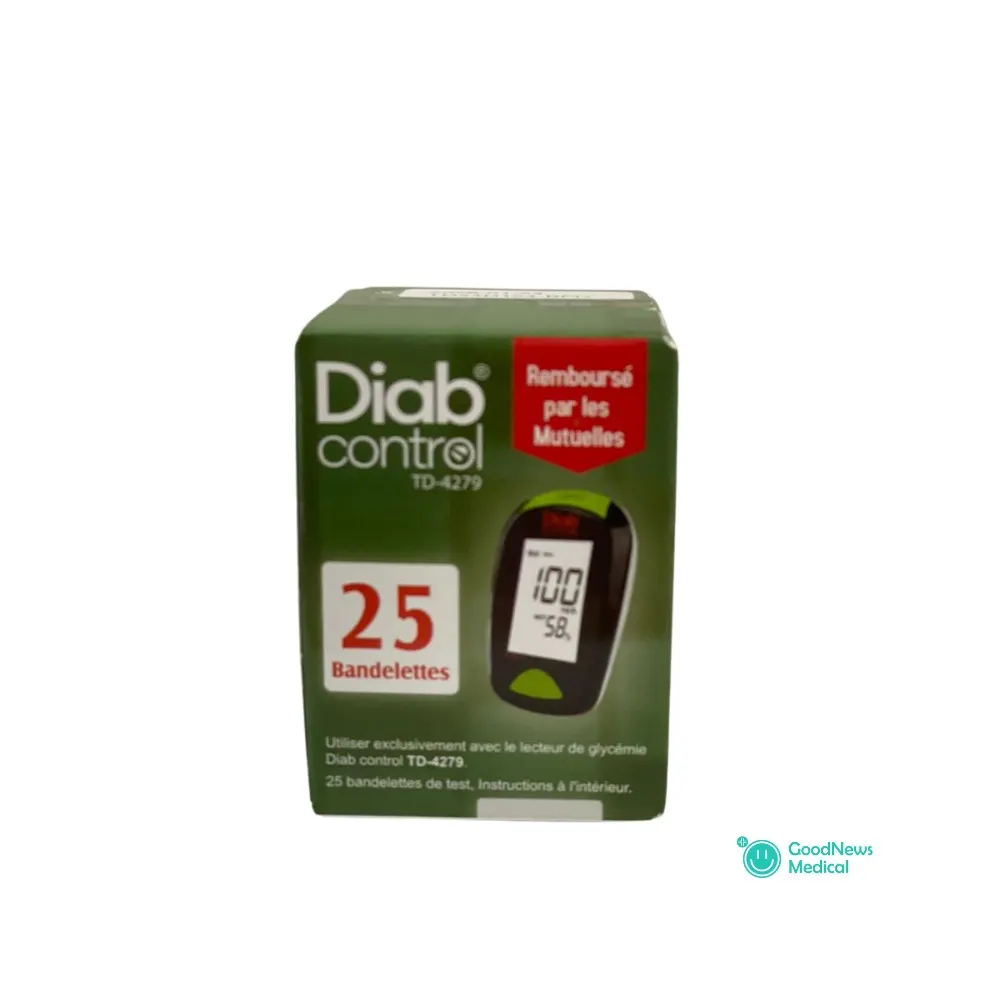 Diab Control علبة 25 شريط اختبار