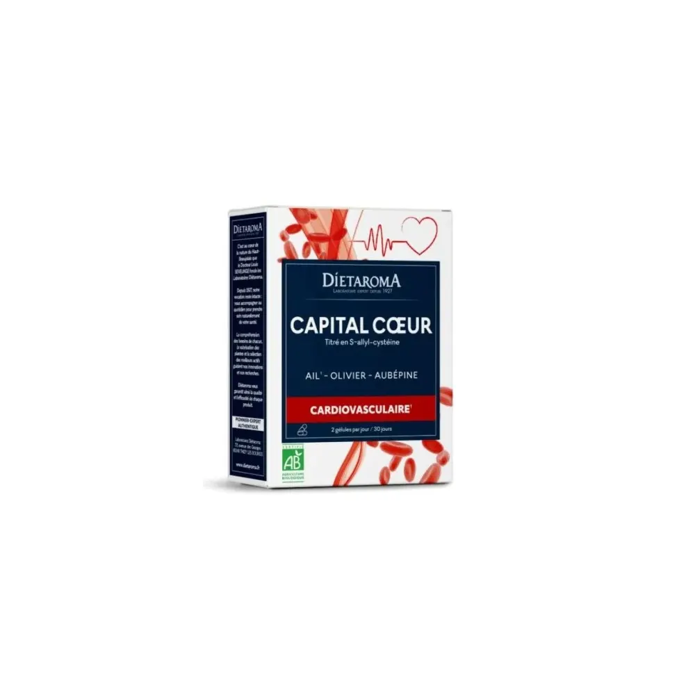 DIETAROMA CAPITAL CŒUR (Ail, Olivier, Aubépine) 60 gélules