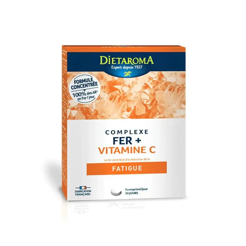 DIETAROMA Complexe Fer + vitamine C 30 comprimés