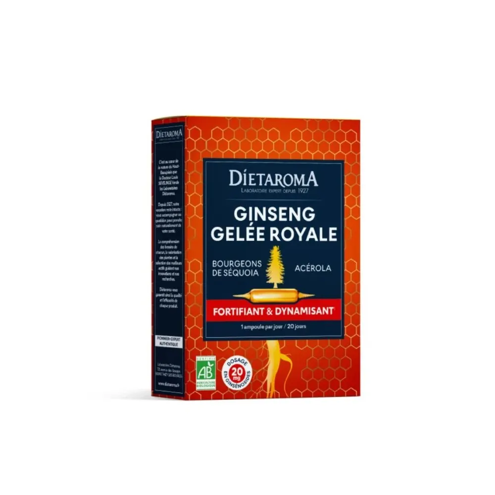 DIETAROMA Ginseng gelée royale 20 ampoules