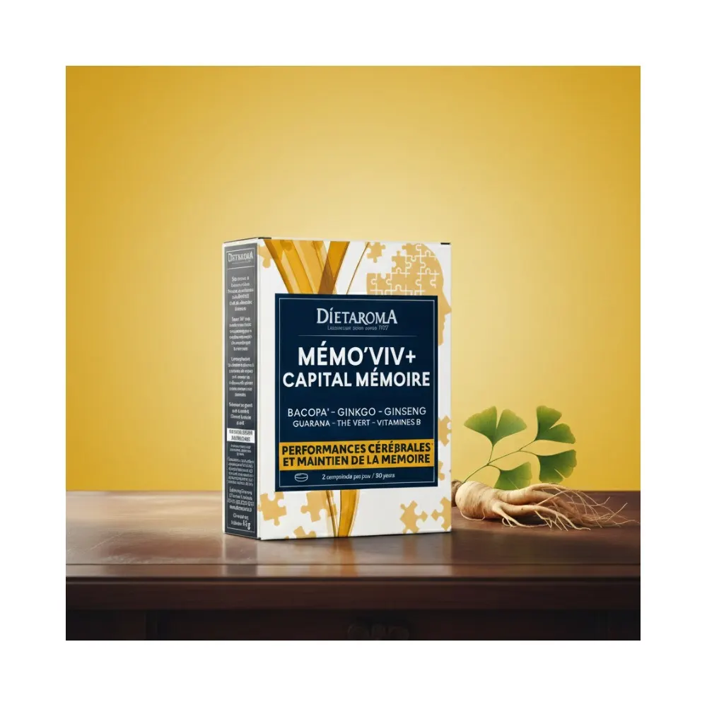Dietaroma Mémo Viv رأس مال الذاكرة والتركيز 60 قرص