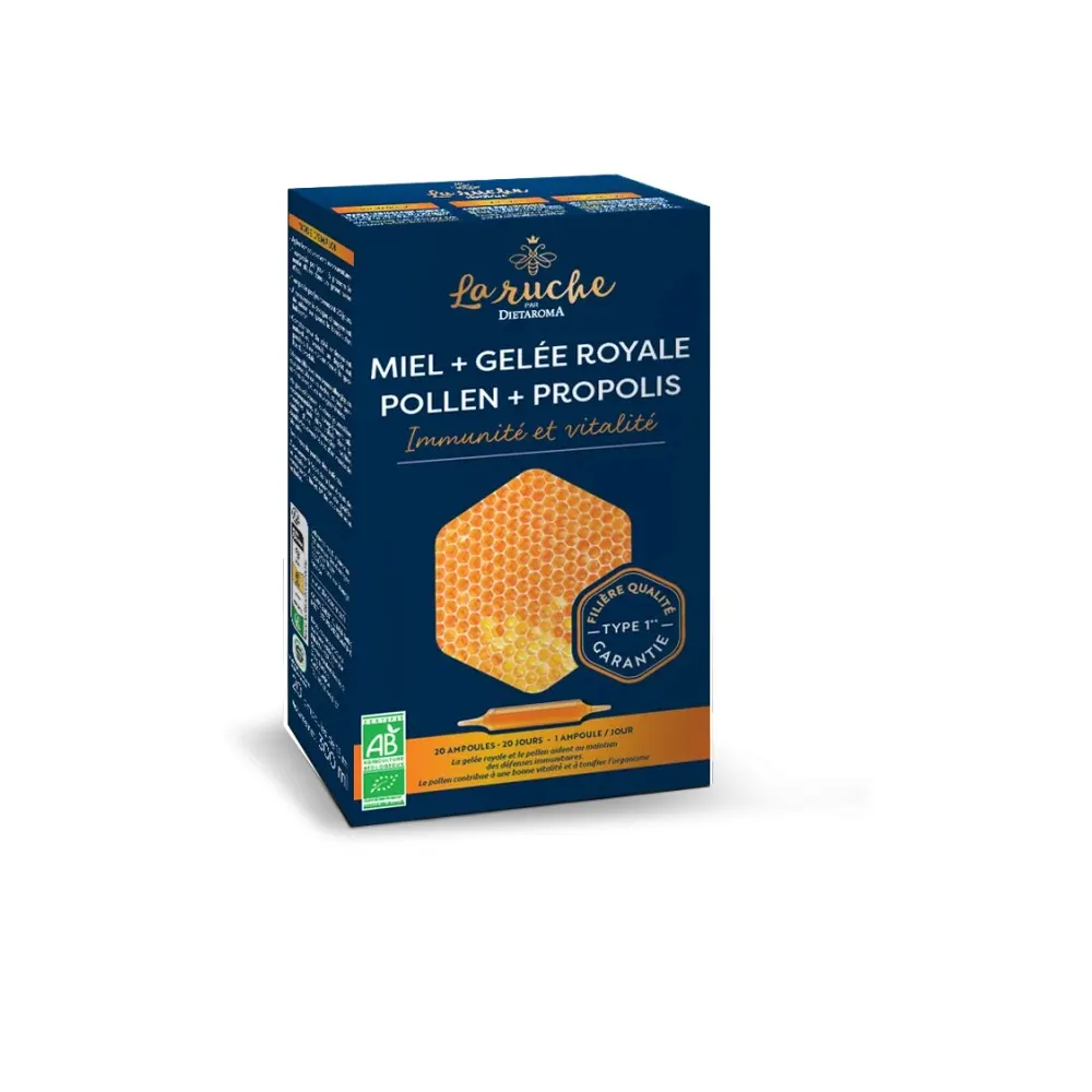 DIETAROMA MERVEILLES DE LA RUCHE BIO 20 AMPOULES