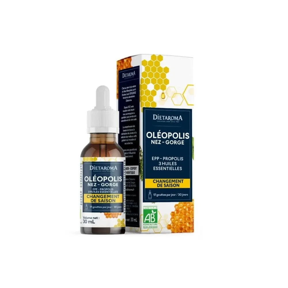 Dietaroma Oléopolis قطرات الأنف والحلق 30 مل