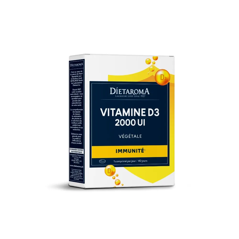 DIETAROMA Vitamine D3 végétale 40 comprimés