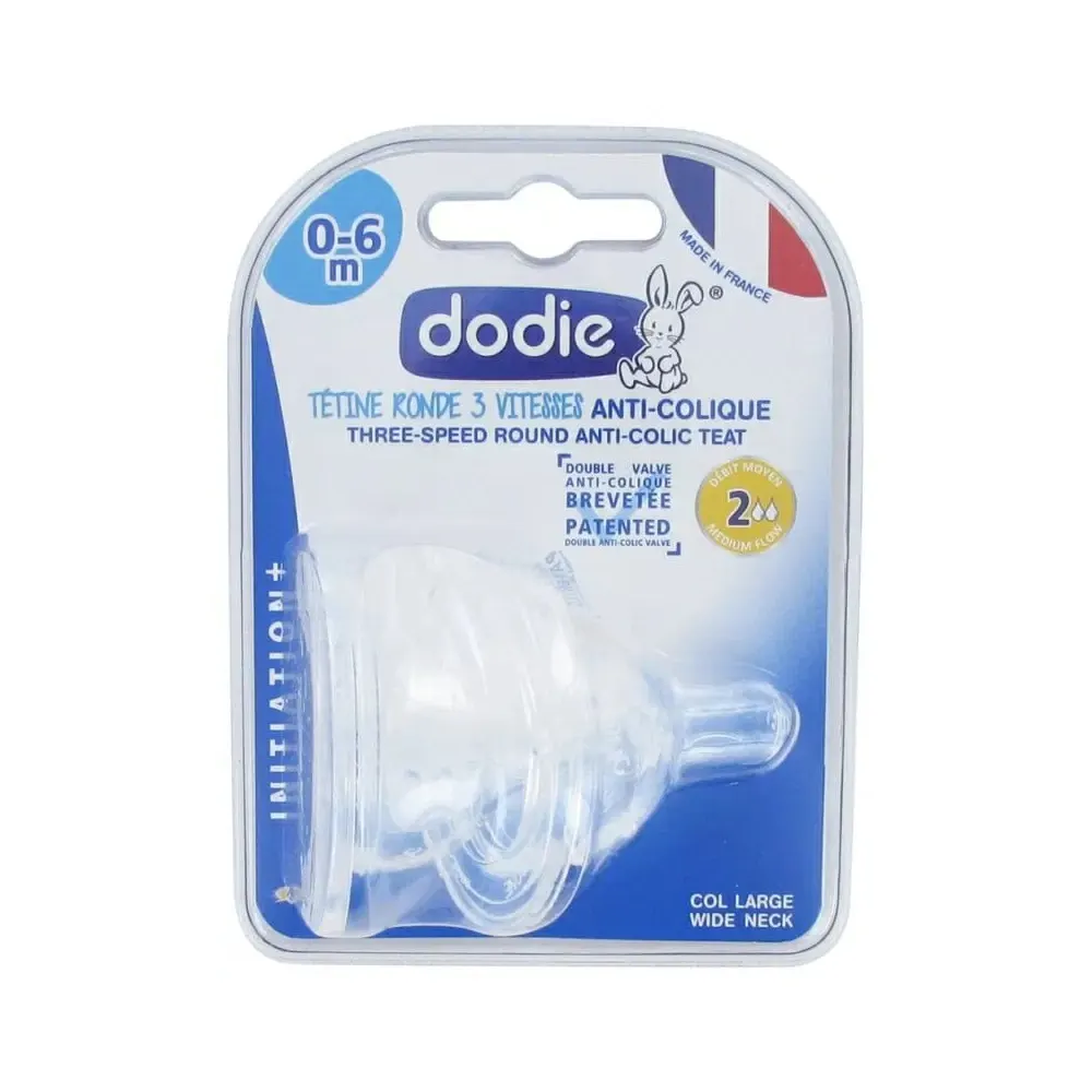 DODIE 2 TETINES INITIATION+ ANTI COLIQUE 0-6M D2