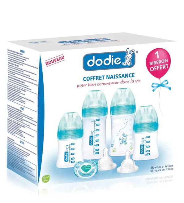 Dodie – علبة الولادة – 4 رضاعات + 2 حلمتين + 1 لهاية