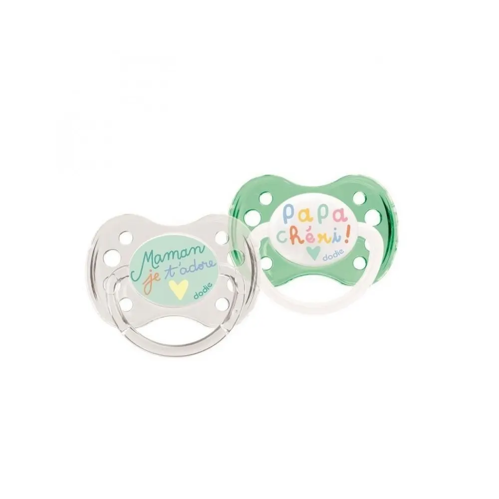 Dodie sucette A31 0-6 Mois Duo Maman Papa Cheri