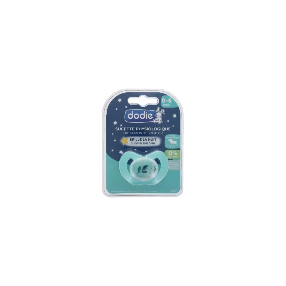 Dodie Sucette Physiologique Nuit Silicone 0-6 Mois N°P39