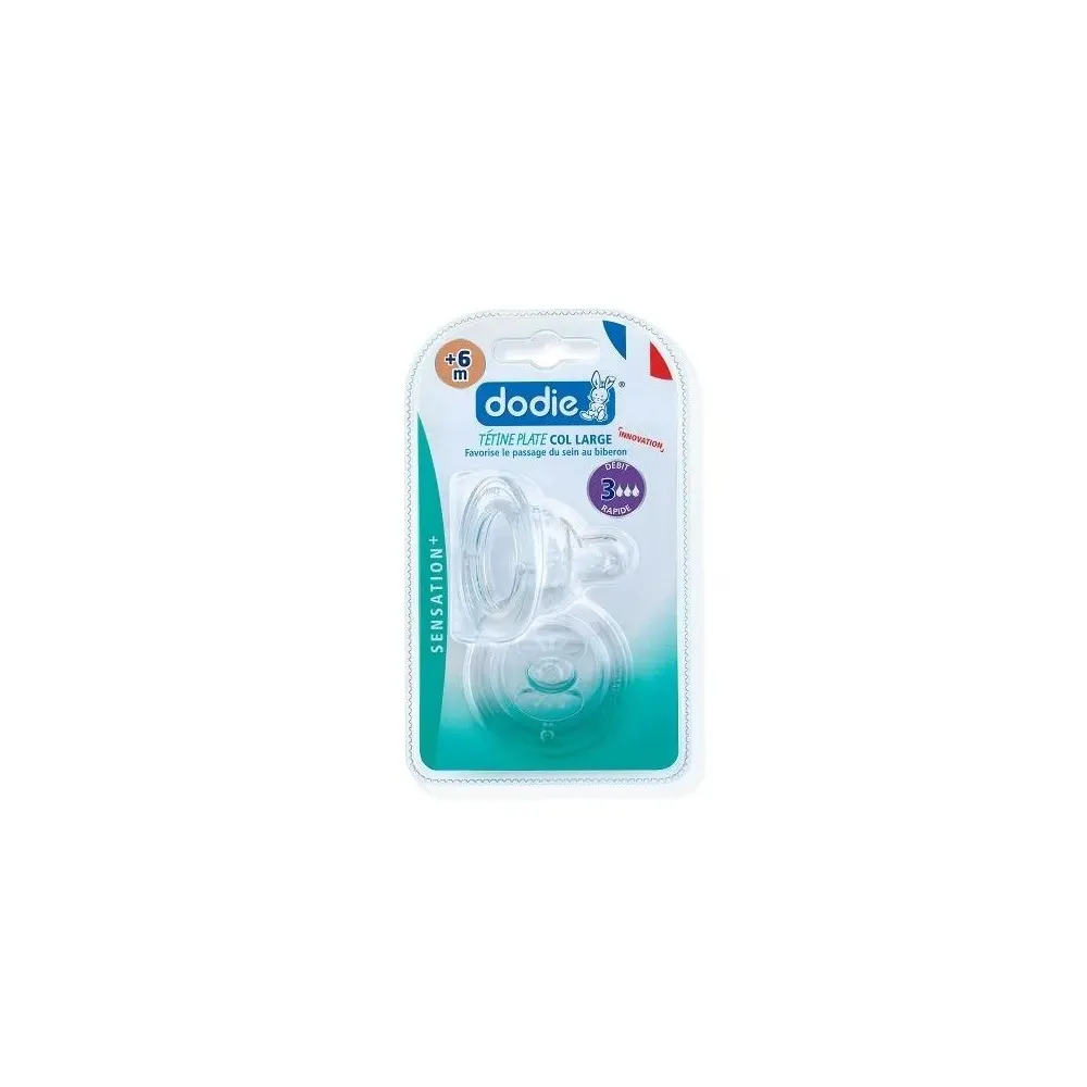 Dodie tetine plate anti colique D3 +6 Mois
