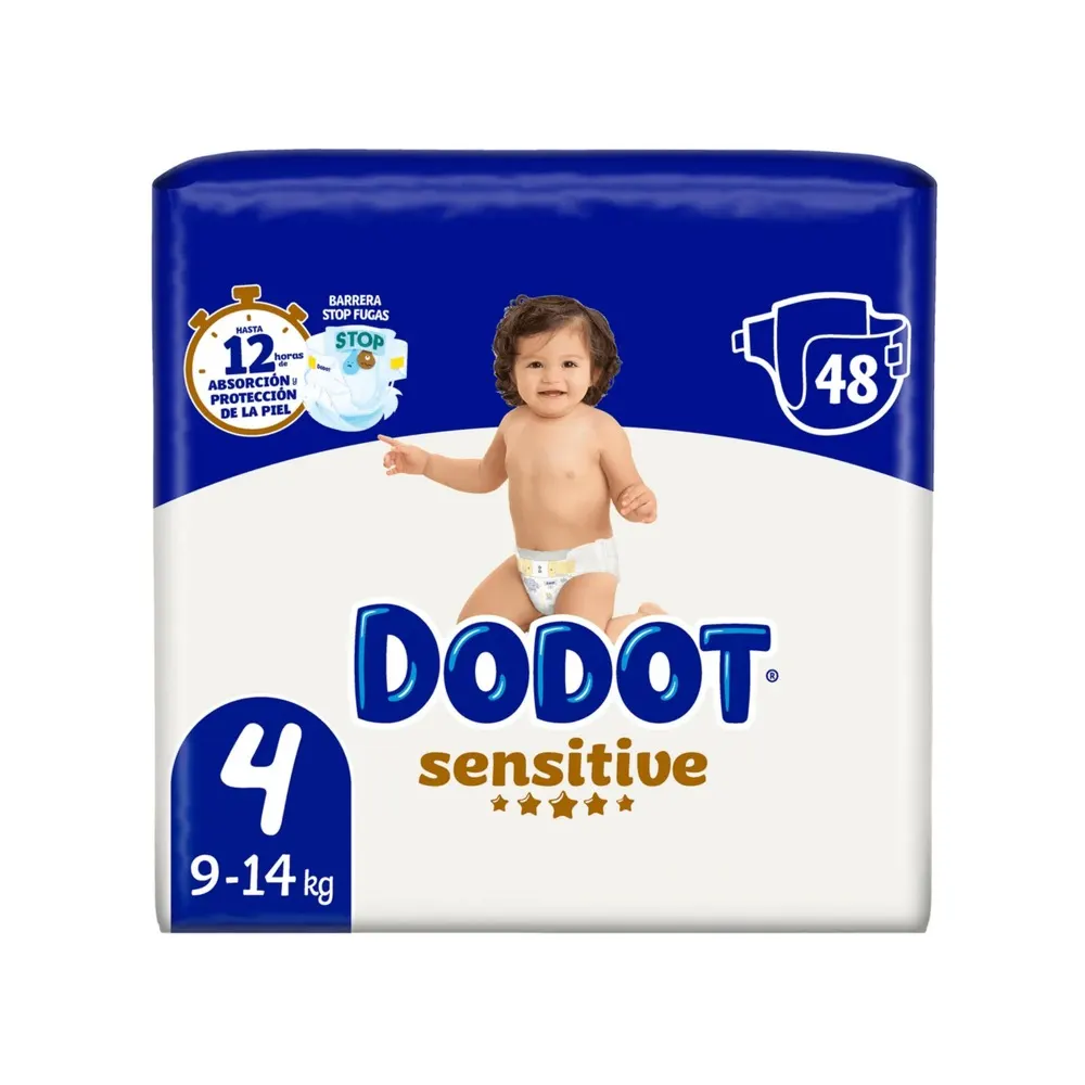 Dodot حفاضات Sensitive المقاس T4 9 - 14 كغ 48 قطعة
