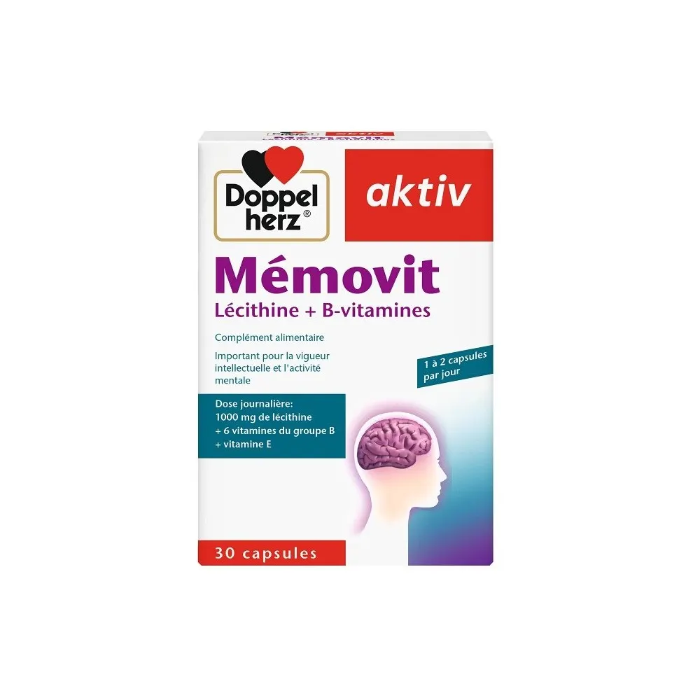 Doppelherz Aktiv Mémovit ليسيتين + فيتامينات ب 30 كبسولة