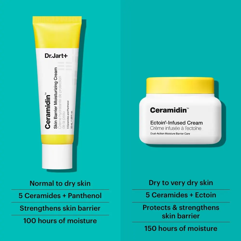 Dr. Jart+ Ceramidin™ كريم مرطب 50 مل – تغذية مكثفة وحماية طويلة الأمد
