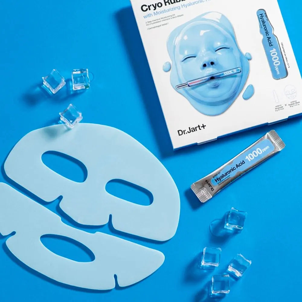 Dr. Jart+ Cryo Rubber™ بحمض الهيالورونيك المرطب 4 غ + 40 غ – قناع منعش وعناية مالئة