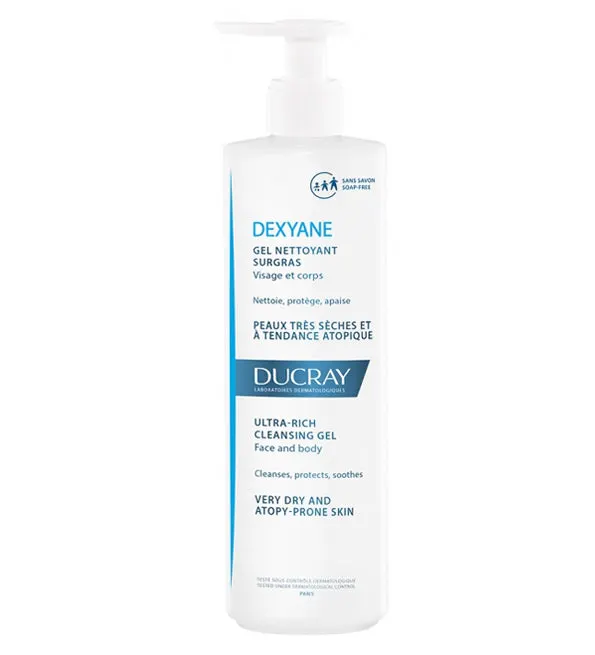 DUCRAY Dexyane جل منظف للوجه والجسم 400 مل
