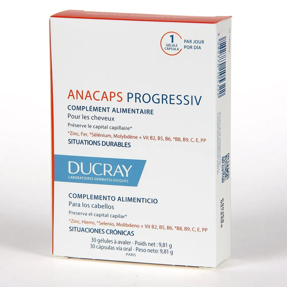 Ducray Anacaps Progressiv مكمل للشعر 30 كبسولة
