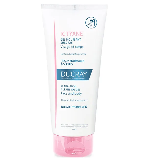 Ducray – Ictyane جل رغوي غني – 200 مل