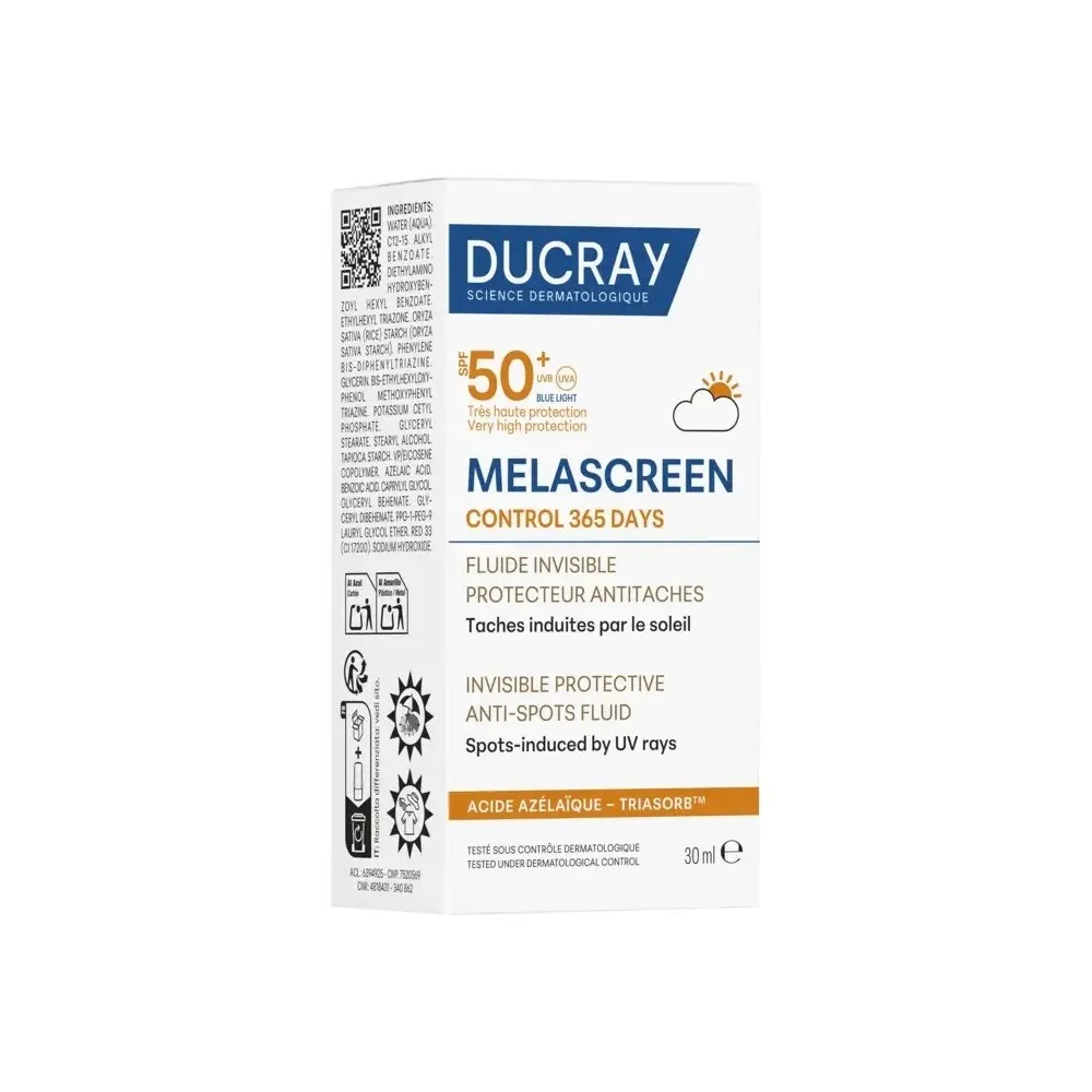 Ducray Melascreen مستحلب واقٍ مضاد للبقع SPF50+ - 30 مل = حقيبة هدية