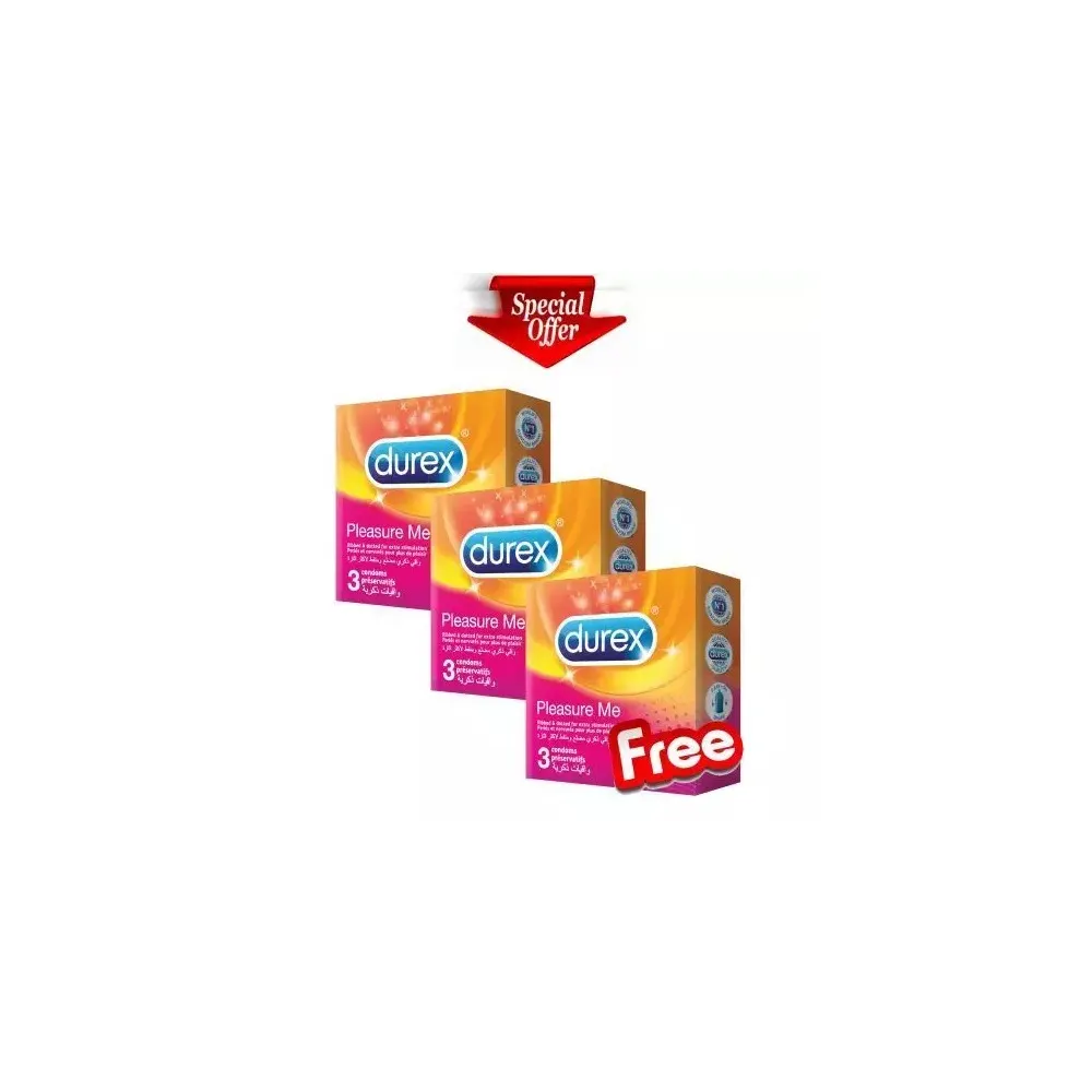 DUREX PLEASURE ME 3 PRÉSERVATIFS