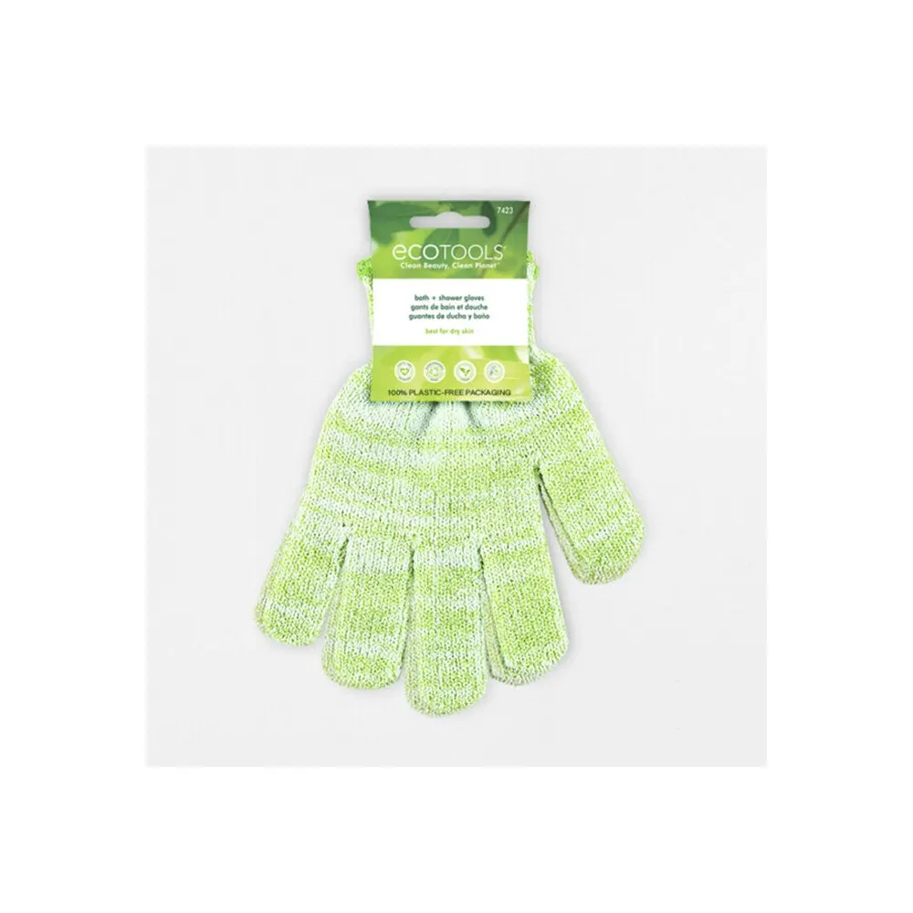 ECOTOOLS BATH + SHOWER GLOVES GREEN