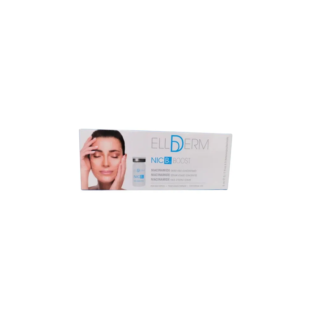 ELLDERM NIC B3 BOOST NIACINAMIDE SERUM VISAGE CONCENTRE B5 AMPOULES