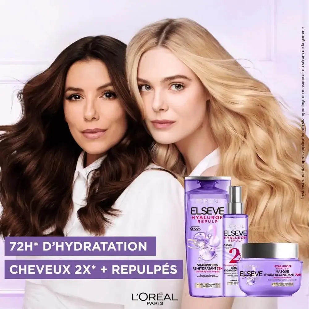 ELSEVE باقة روتين Hyaluron Repulp سيروم 150 مل + بلسم 200 مل + شامبو 200 مل