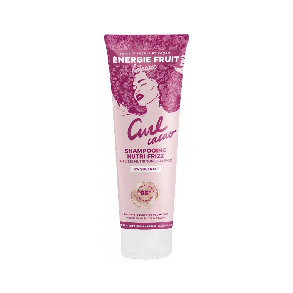 ENERGIEFRUIT شامبو Curl Cacao Nutrition Intense - زبدة الكاكاو ومسحوق الكاكاو - بدون كبريتات 250 مل