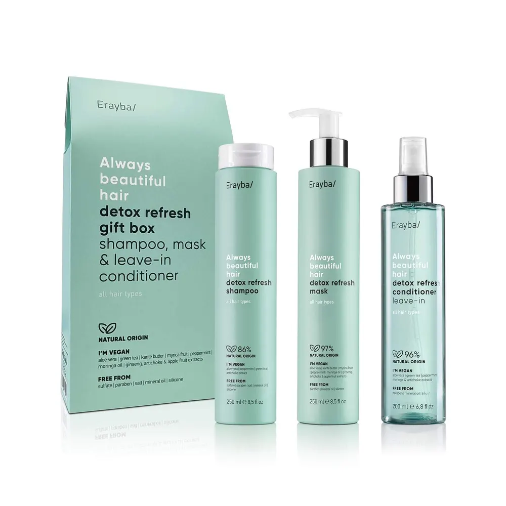 Erayba ABH Detox Refresh Shampoo شامبو 250 مل + Mask قناع 250 مل + فرشاة هدية