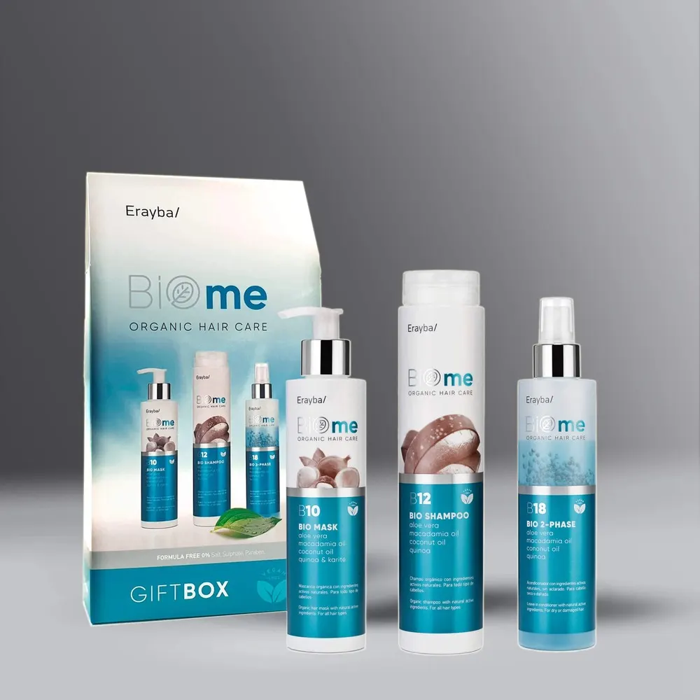Erayba BIOme B12 Bio Shampooing 250ml + BIOme B10 Bio Mask 200ml = Brosse Offerte