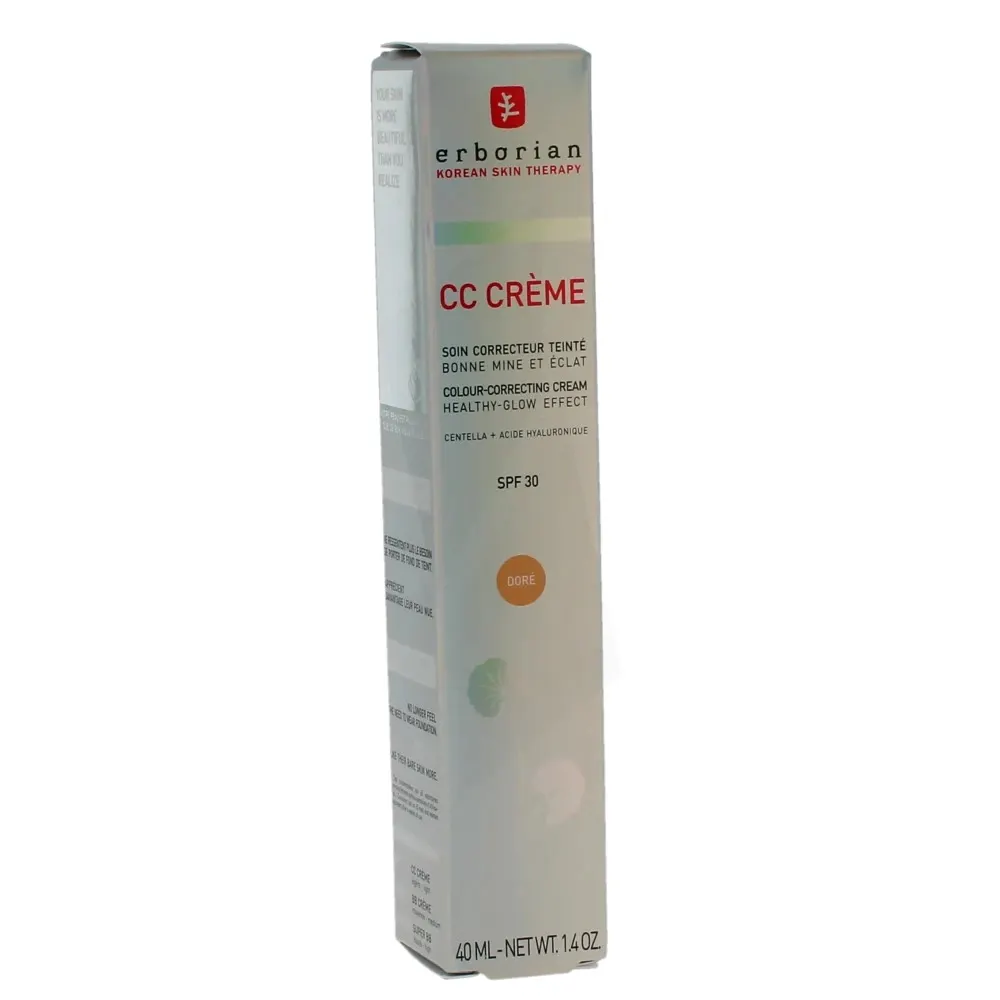 Erborian CC Crème SPF30 – Soin Correcteur Porcelain Caramel 40ML = BB CRÈME DORE 5ML OFFERTE