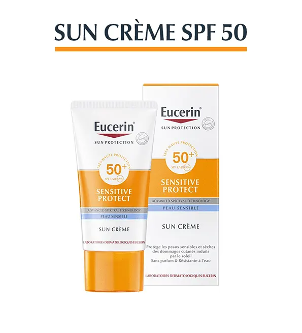 Eucerin Sensitive Protect Sun كريم SPF 50+ 50 مل