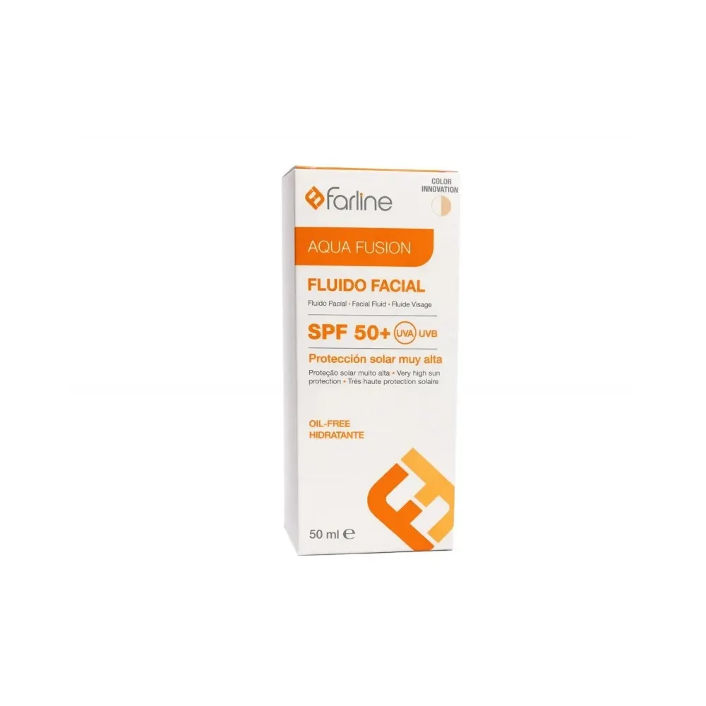 FARLINE Aqua Fusion سائل للوجه SPF 50+ ملون 50 مل