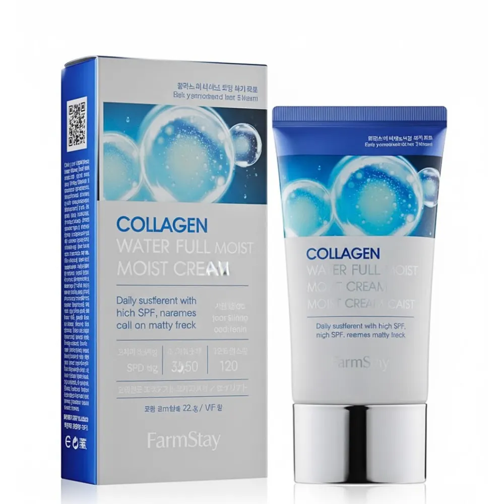 Farmstay كولاجين Water Full Moist كريم واقي من الشمس SPF50+ 50 غ